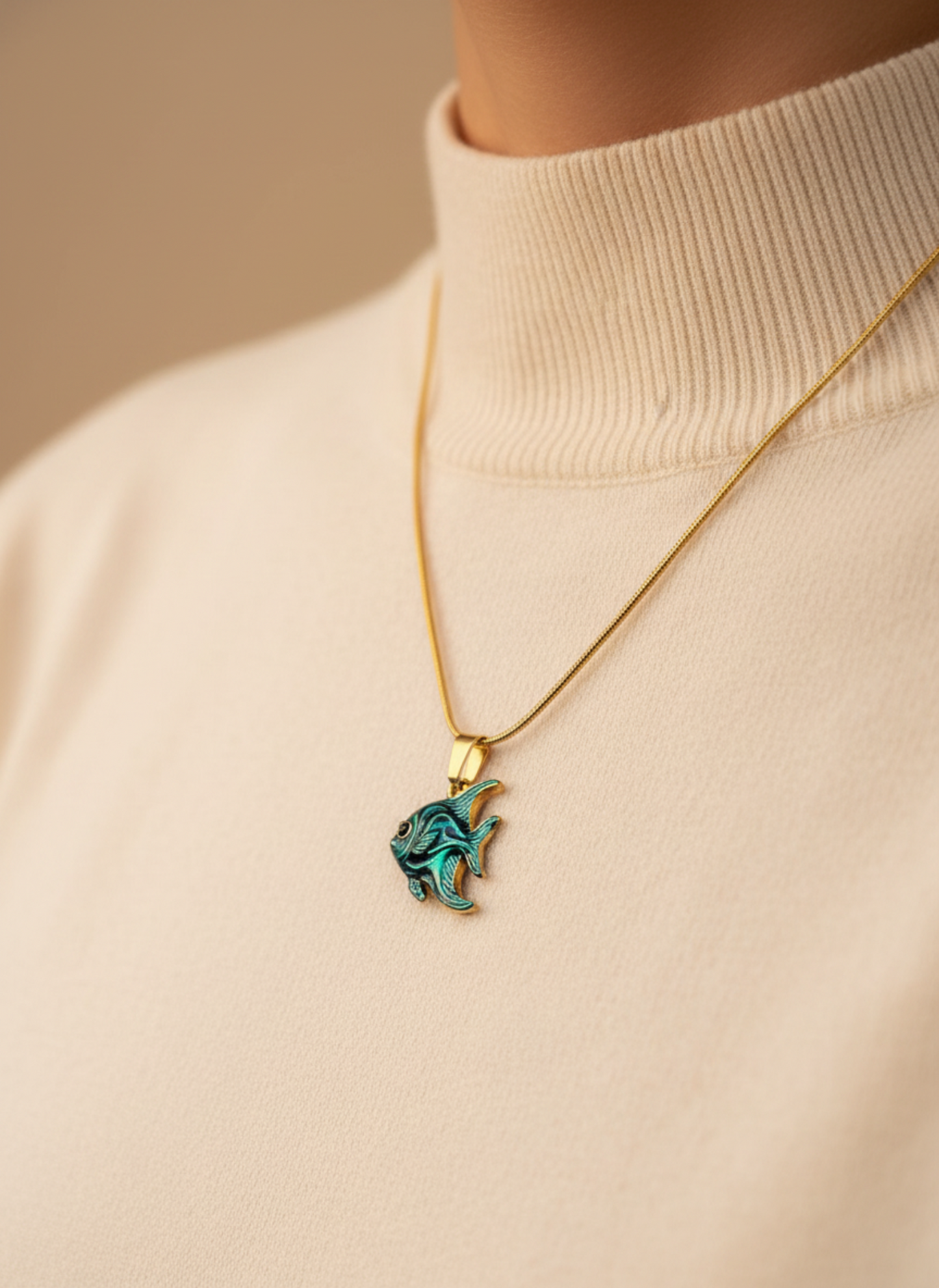 Turquoise Fish Pendant