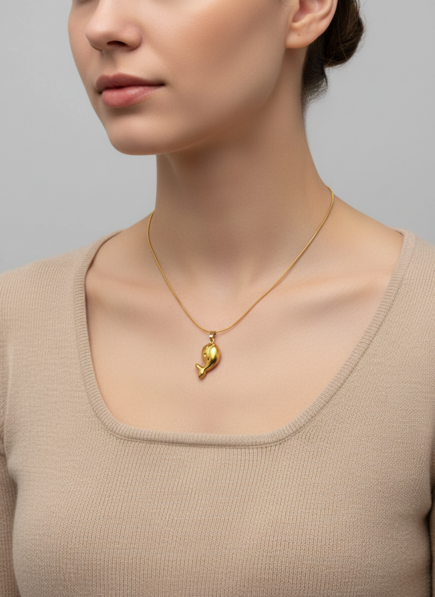 Gold Whale Necklace