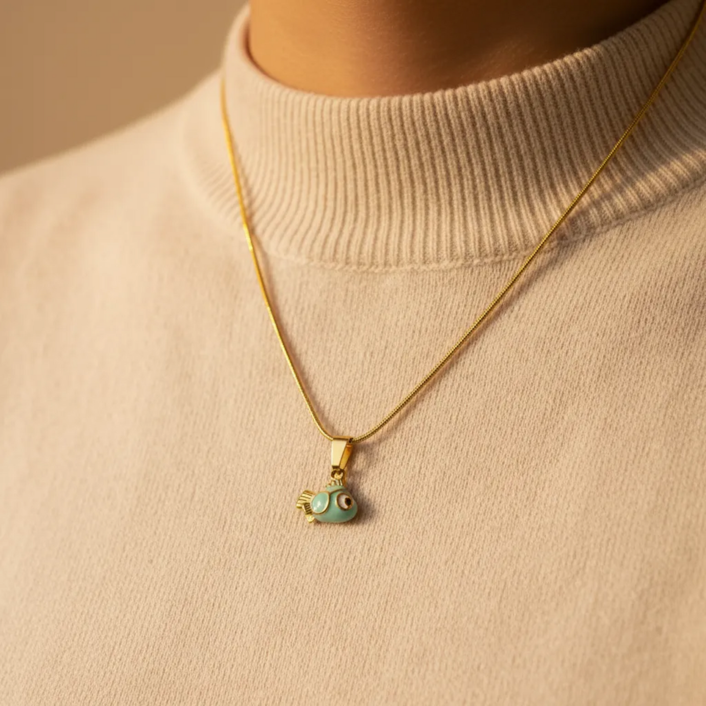 Mini Fish Pendant Necklace