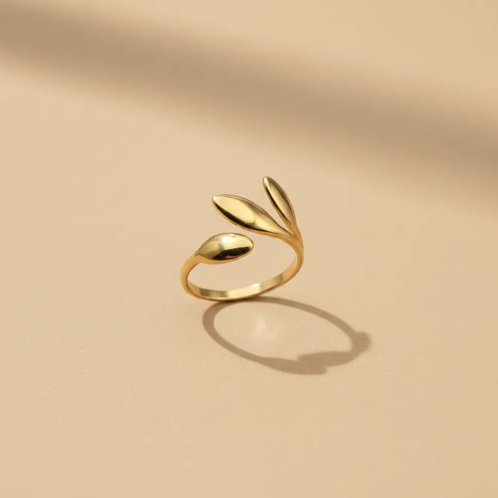 Gold Leaf Wrap Adjustable Ring