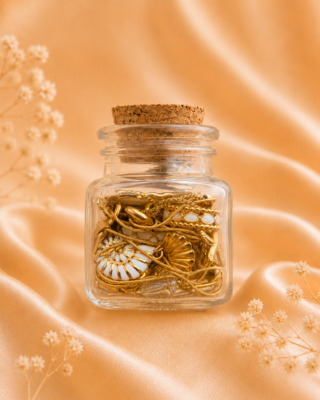 Golden Pearl Treasure Jar