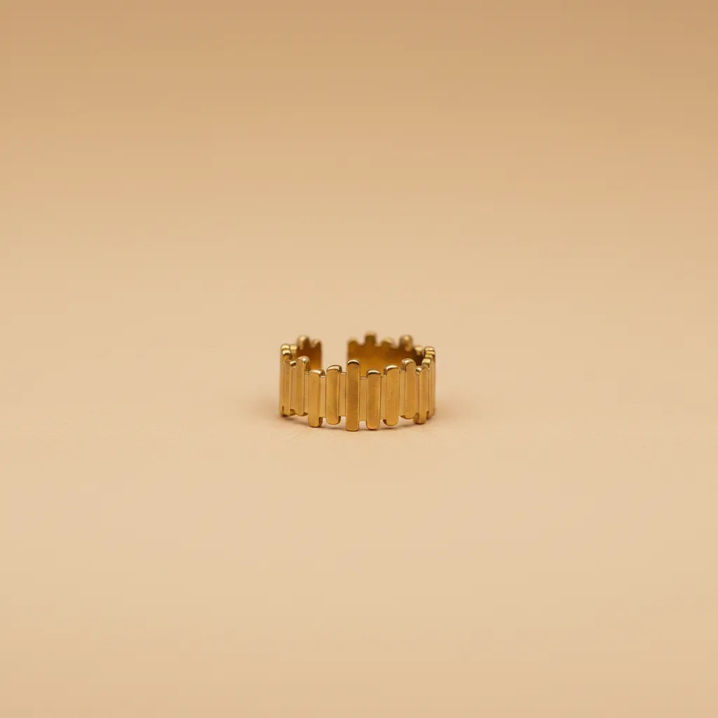Gold Open Circle Adjustable Ring