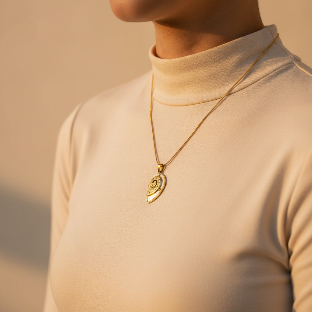 Spiral Shell Pendant Necklace