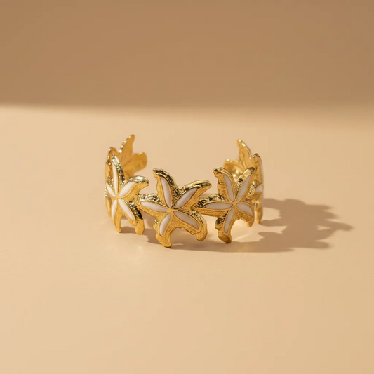 Bracelet ouvert en cristal blanc