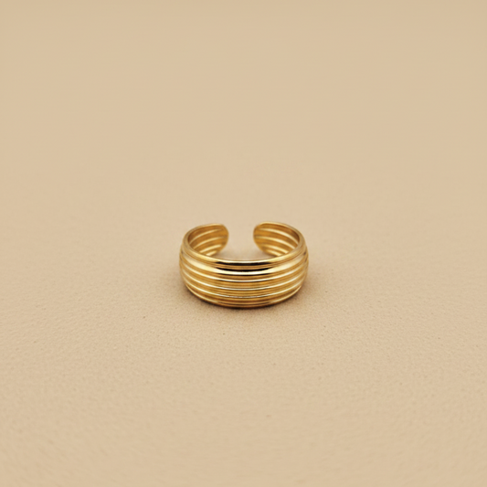 Gold Layered Band Adjustable Ring