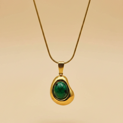 Organic Green Pendant Necklace
