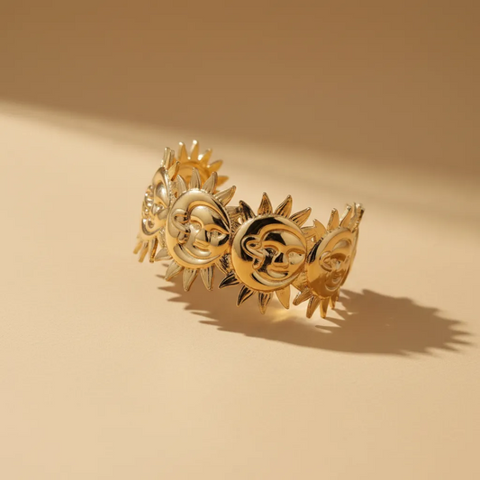 Bracelet jonc ouvert Visage du Soleil