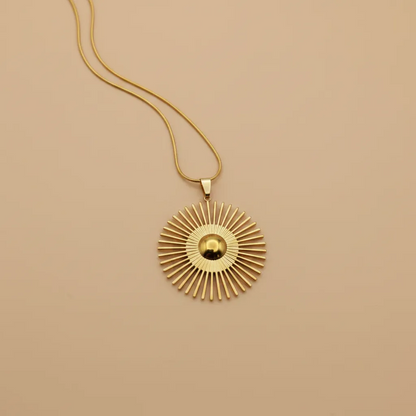 Gold Sunburst Necklace