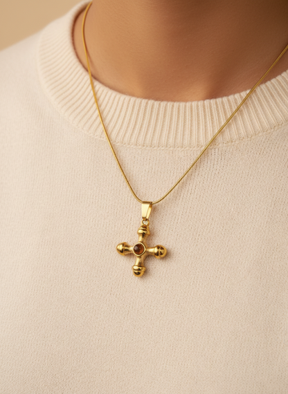 Tigereye Cross Necklace