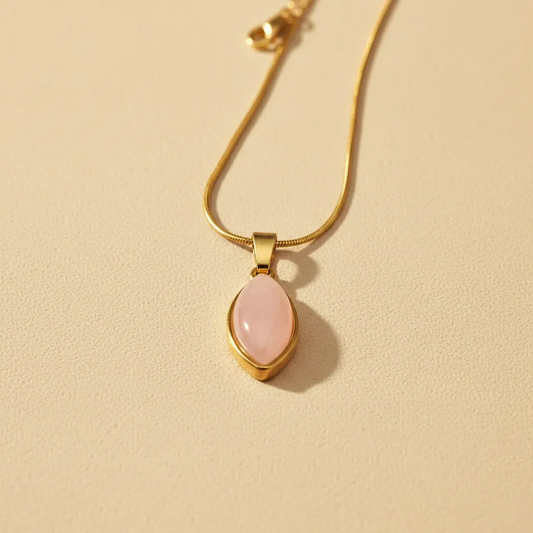 Pink Drop Pendant Necklace