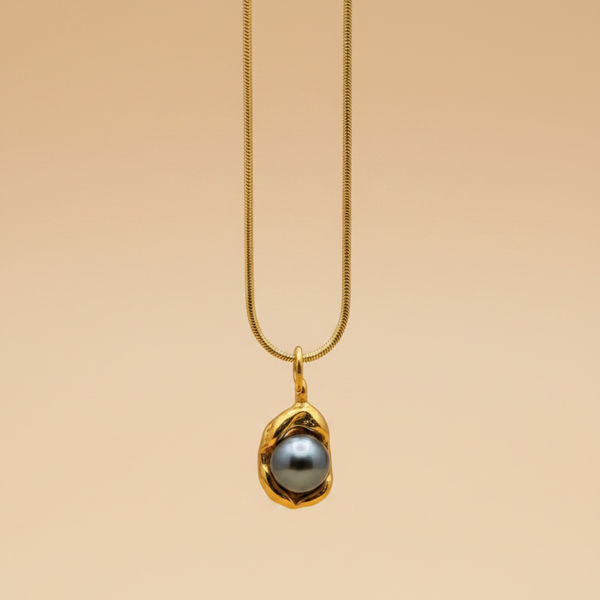 Silver Pearl Drop Pendant
