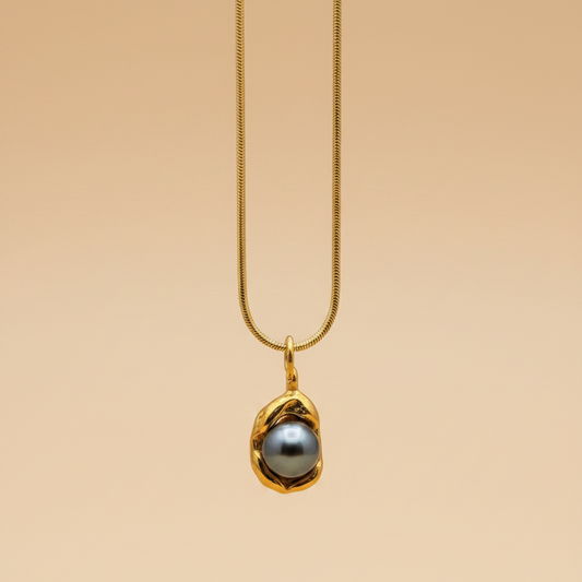 Silver Pearl Drop Pendant