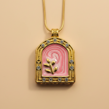 Vintage Botanical Pendant Necklace