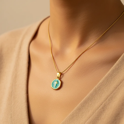 Turquoise Cross Necklace