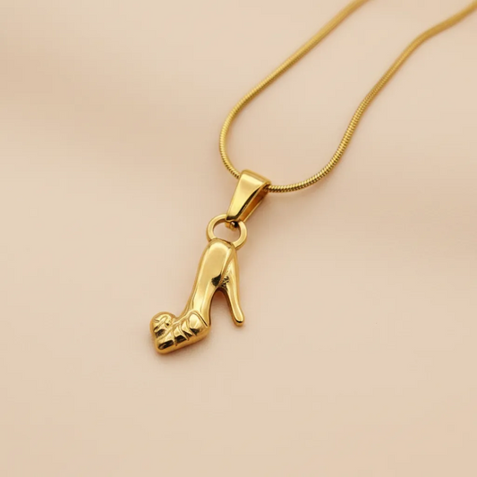 Gold High Heel Necklace