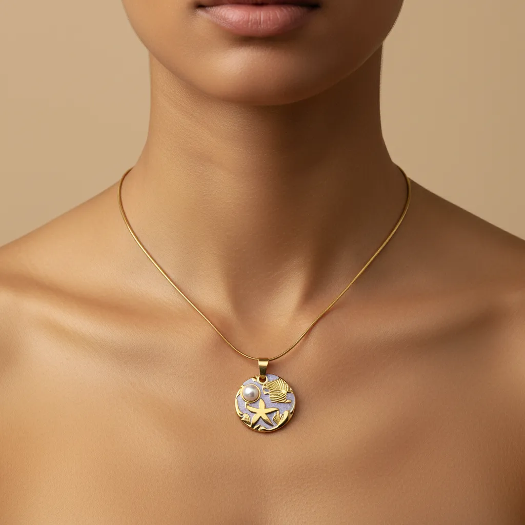 Gold Ocean Starfish Necklace