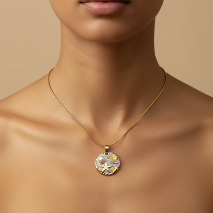 Gold Ocean Starfish Necklace