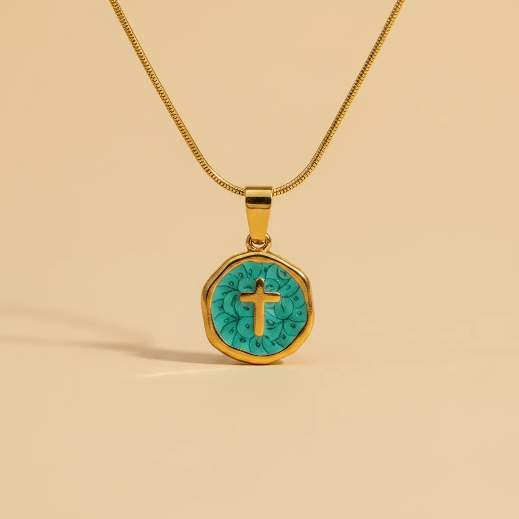 Turquoise Cross Necklace