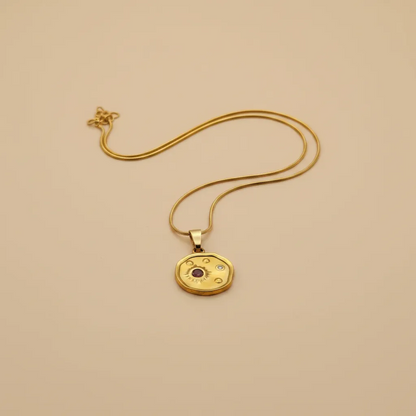 Gold Cosmic Coin Necklace