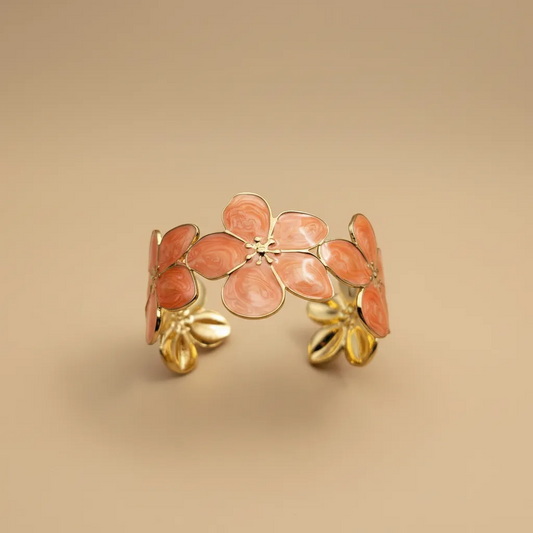 Bracelet manchette ouverte Fleur d'Oranger