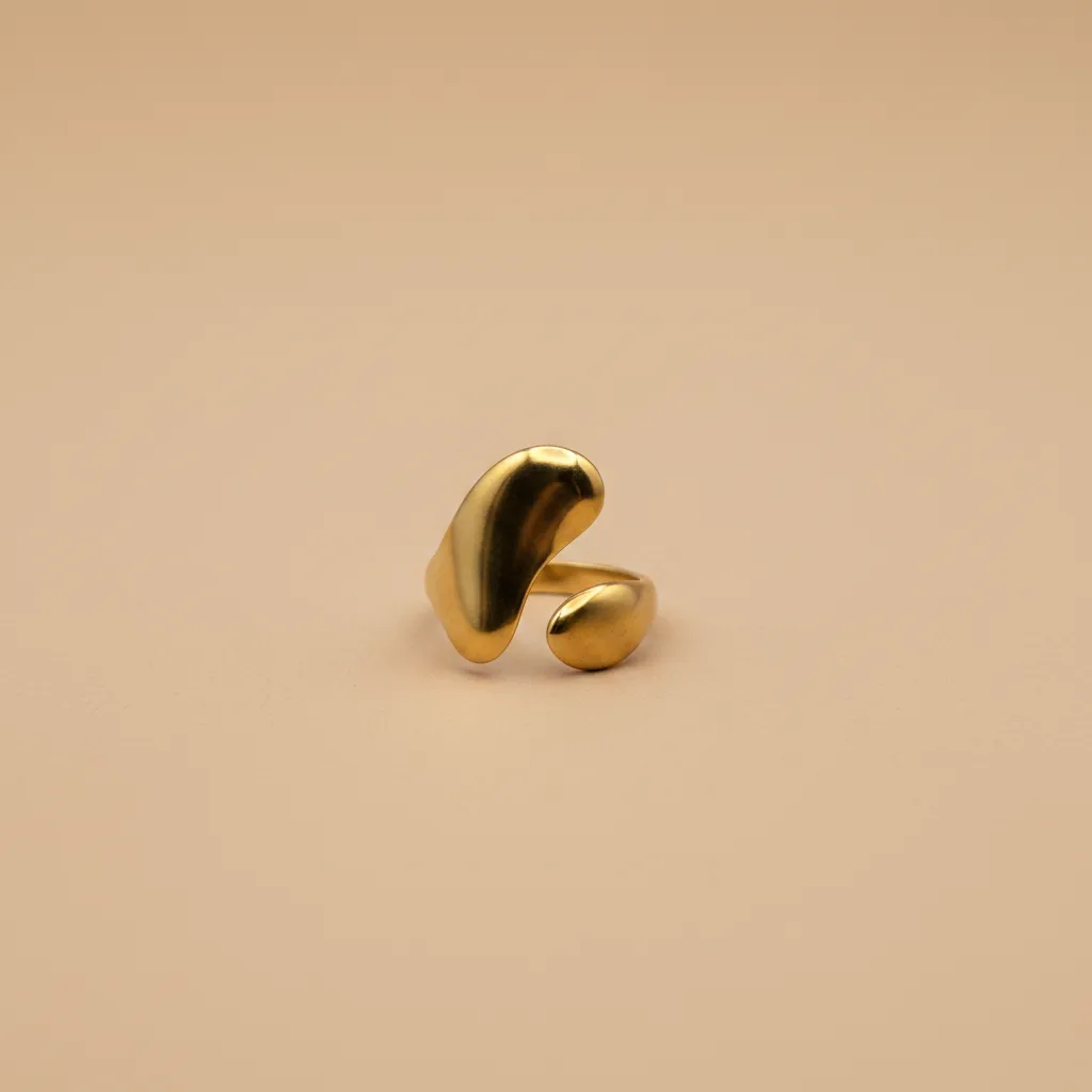 Gold Molten Wrap Statement Ring
