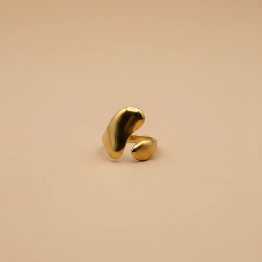 Gold Molten Wrap Statement Ring