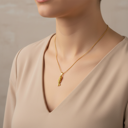 Gold Fish Necklace