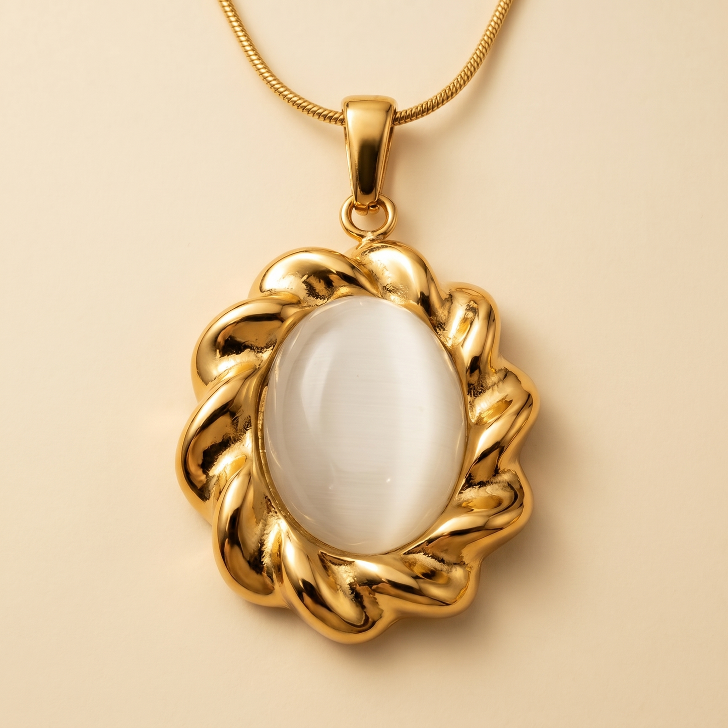 White Diamond Pendant Necklace