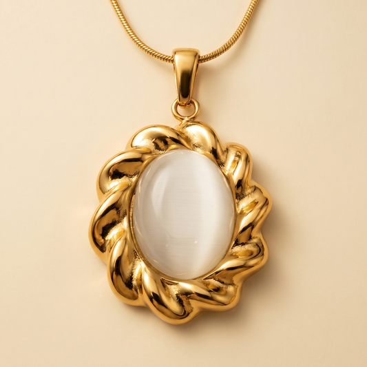 White Diamond Pendant Necklace