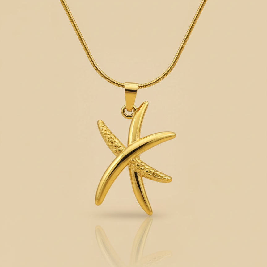 Gold Starfish Necklace
