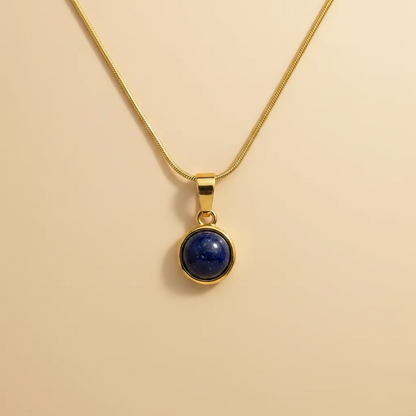 Mini Lapis Drop Pendant Necklace