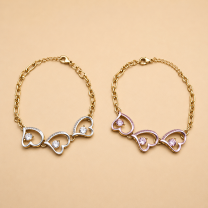 Stainless Steel Heart Glow Bracelet