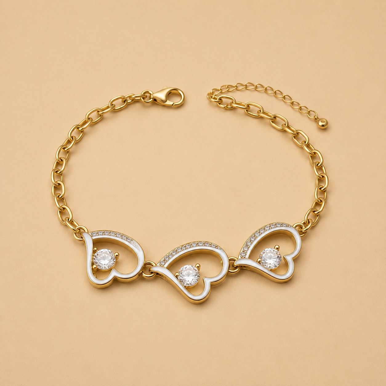 Stainless Steel Heart Glow Bracelet