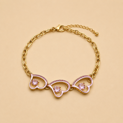 Stainless Steel Heart Glow Bracelet