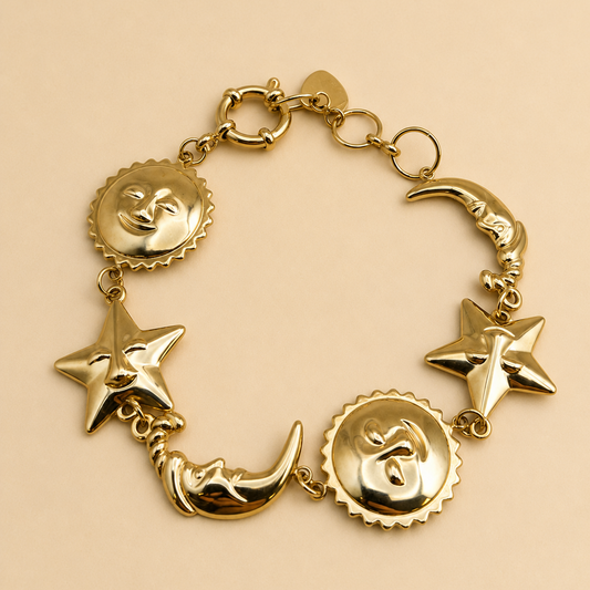 Golden Celestial Charm Bracelet