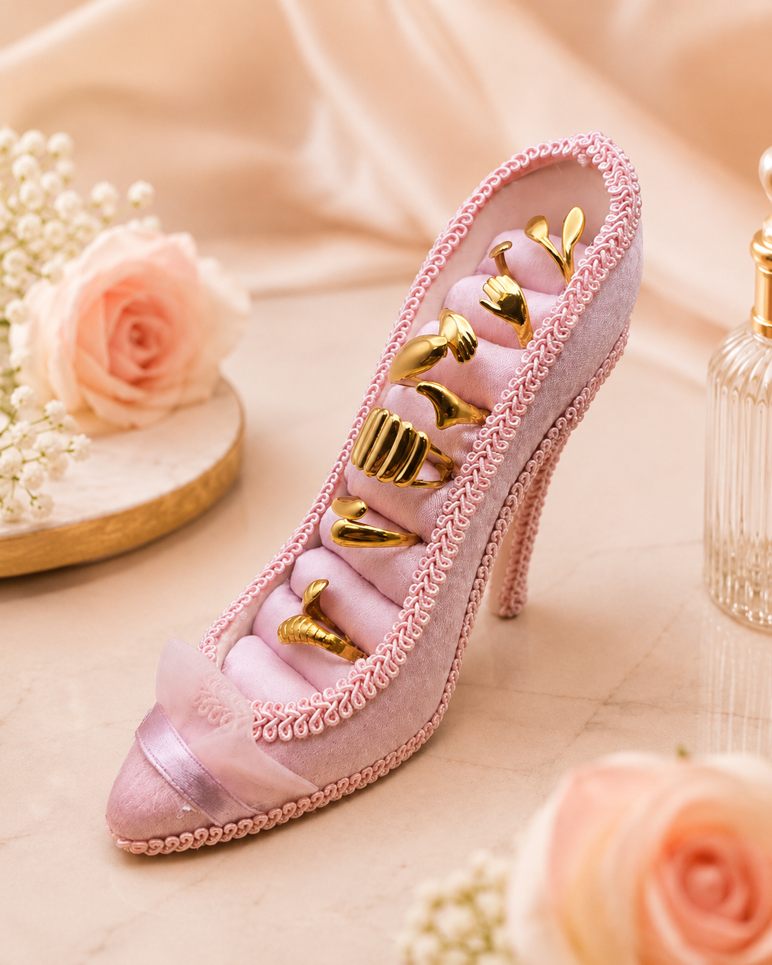 Pink Mystery Rings Heel