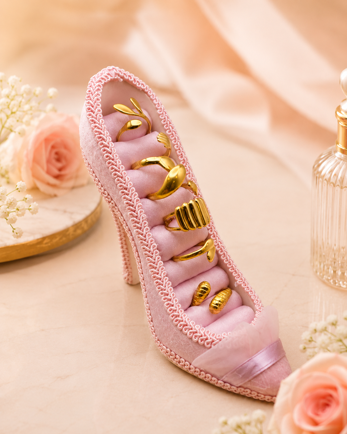 Pink Mystery Rings Heel