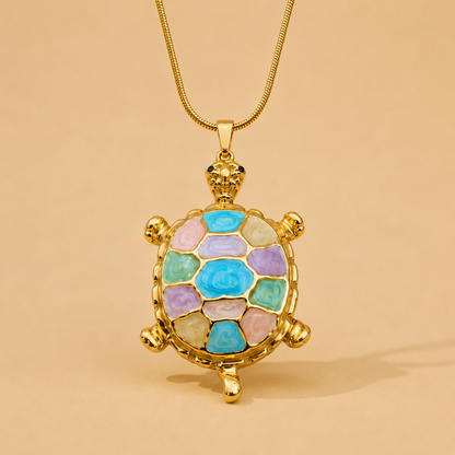 Golden Turtle Shell Necklace