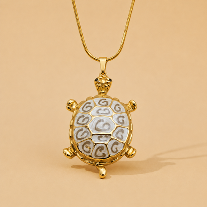 Golden Turtle Shell Necklace