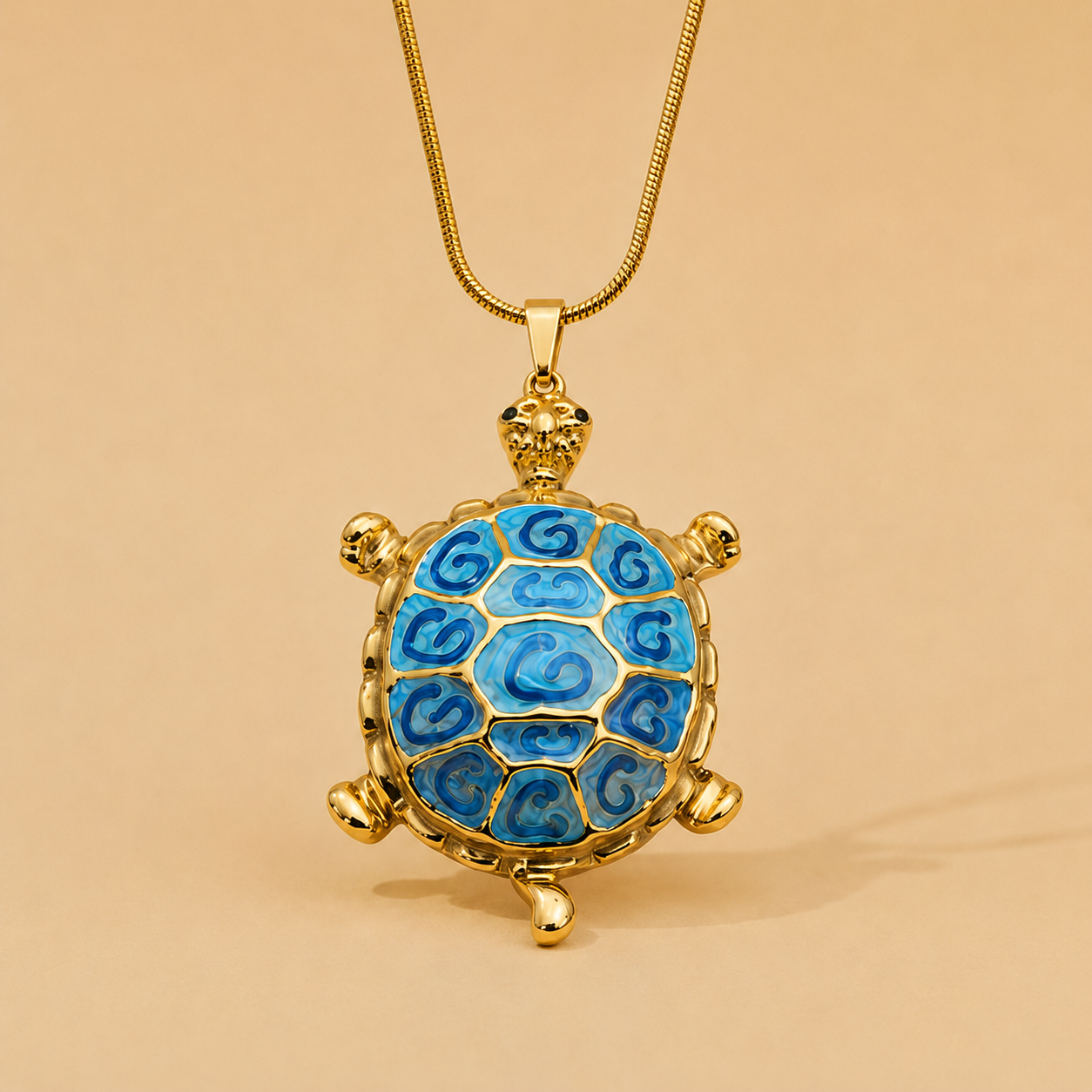 Golden Turtle Shell Necklace