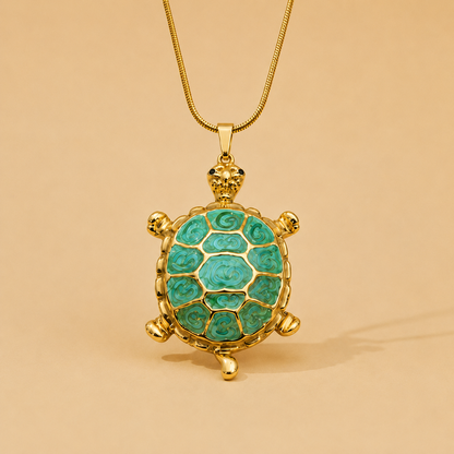 Golden Turtle Shell Necklace