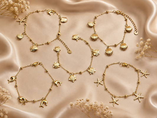Golden Ocean Anklet