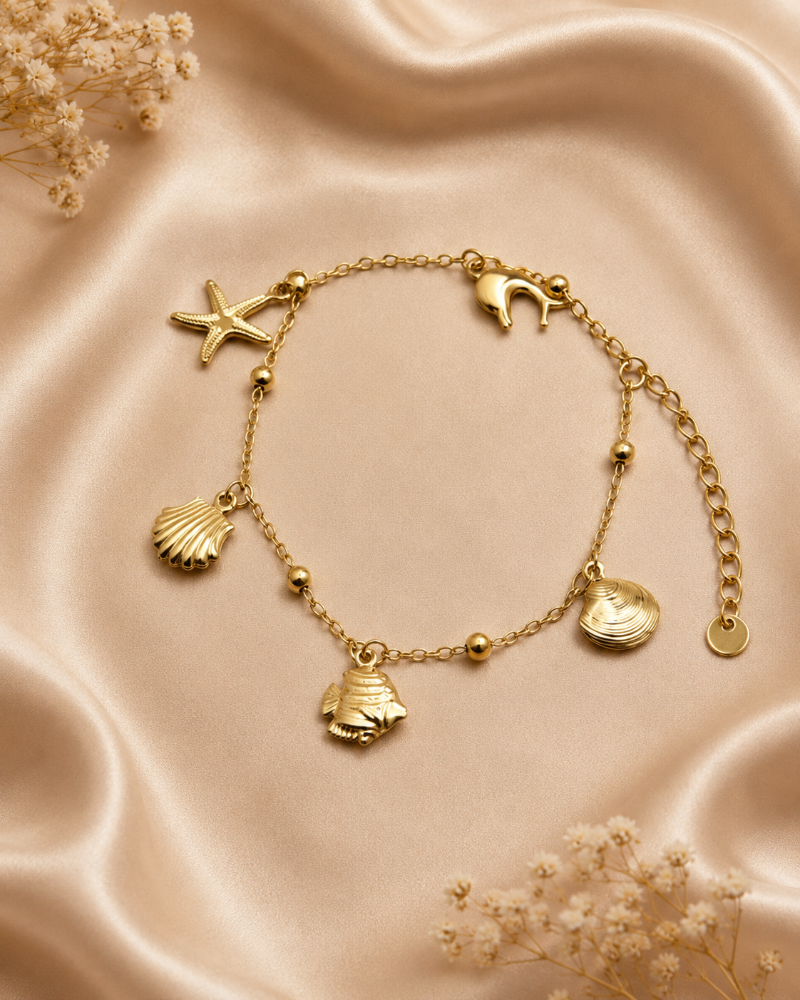 Golden Ocean Anklet