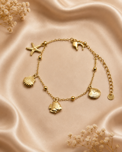 Golden Ocean Anklet