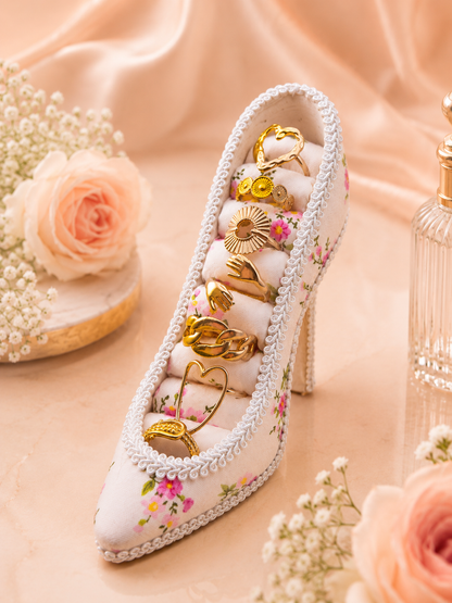 Floral Heel Ring Holder Set