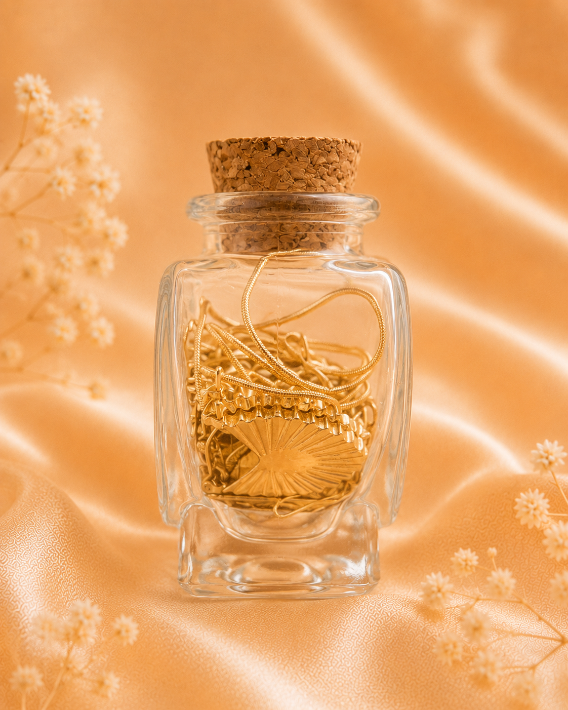 Golden Heart Treasure Jar