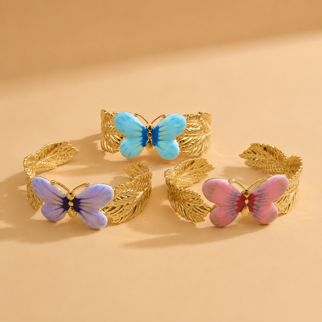 Golden Butterfly Leaf Bracelet