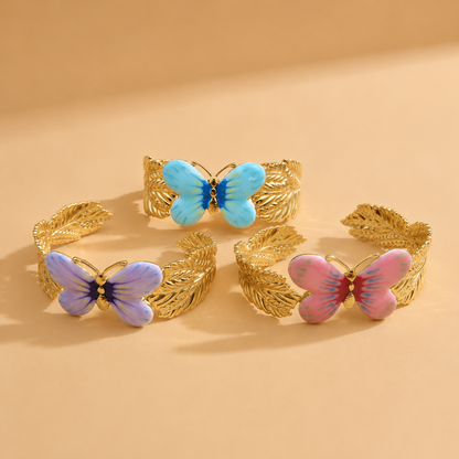 Golden Butterfly Leaf Bracelet