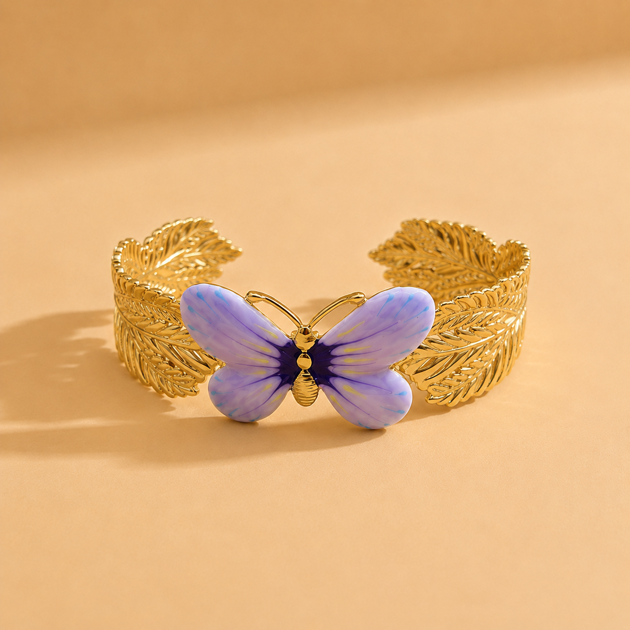 Golden Butterfly Leaf Bracelet