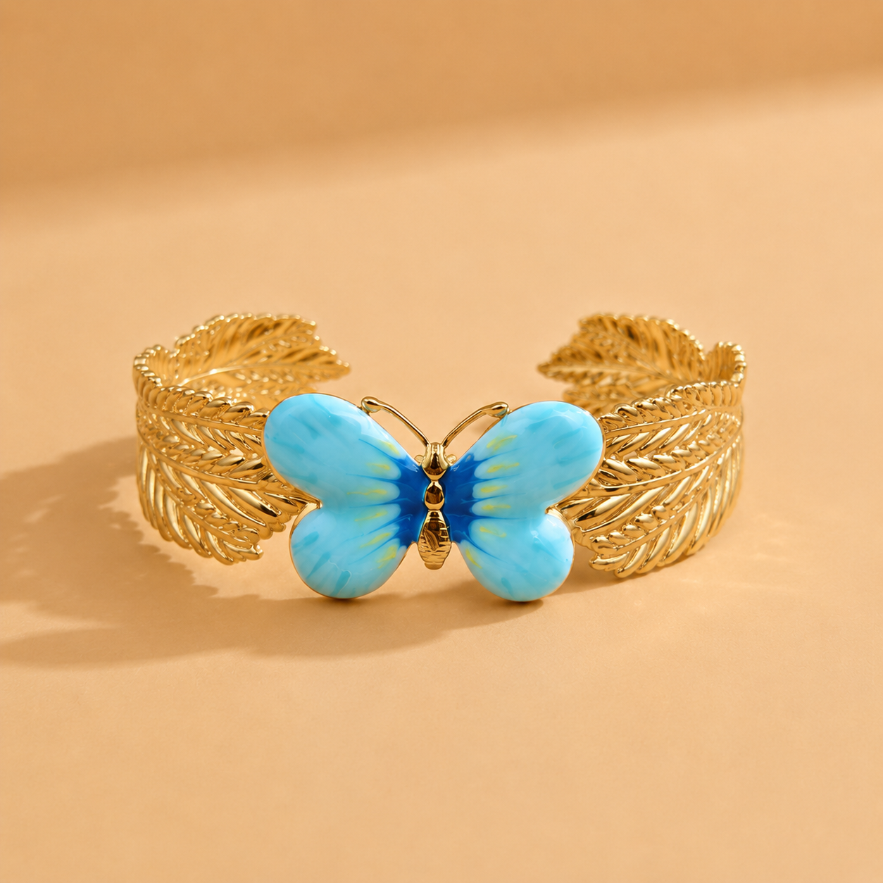 Golden Butterfly Leaf Bracelet